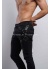 Erkek Pantolon Deri Bacak Harness