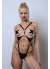 Ağ Bölgesi Açık Deri Body Harness Fantezi Giyim Clubwear