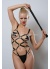 Kırbaçlı, Deri Fantezi Giyim Vücudu Saran Full Body Harness