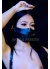 Şık Deri Seksi Maske Ve Göğüs Harness Takım