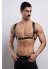 D Halka Detaylı Şık Erkek Göğüs Deri Harness