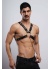 Zincir Detaylı Deri Erkek Göğüs Harness Partywear Clubwear