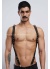 Çivi Detaylı Erkek Göğüs Harness Erkek Clubwear Deri Erkek Harness