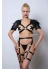 Kadın Gladyatör Cosplay Kostüm Deri Jartiyer Harness Takım