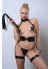 Kırbaçlı Ve Kelepçeli Slave Harness Takım Fantezi İç Giyim