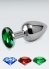 Küçük Boy Metal Anal Plug Yeşil