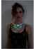 Rainbow Reflektörlü Lotus Choker Kolye, Şık Lazer Kesim Kolye - APFT1416