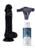 Censan Belden Bağlamalı Kayganlaştırıcı Set Noctis 21cm Siyah Dildo No:64