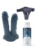 Censan Belden Bağlamalı Kayganlaştırıcı Set Noctis 21cm Siyah Çiftli Dildo No:61