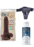 Censan Belden Bağlamalı Kayganlaştırıcı Set Flatterer Kıkırdaklı Gerçekçi Dildo - 18.6cm Zenci