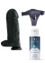 Censan Belden Bağlamalı Kayganlaştırıcı Set Noctis 27cm Siyah Dildo No:2