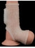 Censan Vibrating Drip Knights Ring with Scrotum Sleeve (Beyaz)