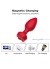 Censan Telefon Kontrollü Full Covered Rubber Rose Anal Plug – Siyah