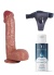 Censan Belden Bağlamalı Kayganlaştırıcı Set Noctis 34cm Kahverengi Dildo No:72
