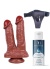 Censan Belden Bağlamalı Kayganlaştırıcı Set Noctis 21cm Kahverengi Çiftli Dildo No:61