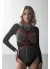 Deri ve Zincir Detaylı Harness Takım, Deri Dansçı Kostüm, Choker Detaylı Deri Harness - APFT1397