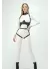 Deri Harness, Göğüs Altı Destekli Harness Takım, Deri Dansçı Kostüm - APFT1402
