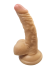 Gerçekçi Testisli Melez Dildo Eğik 18 cm