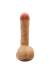 Gerçekçi Testisli Melez Dildo Eğik 18 cm