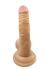 Gerçekçi Testisli Melez Dildo Eğik 18 cm