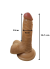 Gerçekçi Testisli Melez Dildo 16.5 cm
