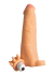 Gerçekçi Penis Kılıfı Et Dokusunda Titreşimli Testis Geçmeli 20 cm