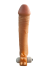 Gerçekçi Penis Kılıfı Et Dokusunda Titreşimli Testis Geçmeli 20 cm