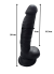 Gerçekçi Testisli Siyah Dildo 20 cm