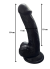 Gerçekçi Testisli Siyah Dildo 19 cm