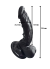 Gerçekçi Testisli Siyah Dildo 16 cm