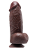 Censan Siyah SuperLove Realistik Dual Density Dildo – 21 cm Güçlü Emme Tabanlı Vücut Dostu Silikon