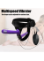 Censan Mor Double Dong Titreşimli Belden Bağlamalı Çift Taraflı Bisex Dildo Vibratör