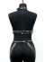 Deri ve Zincir Detaylı Harness Takım, Deri Dansçı Kostüm, Choker Detaylı Deri Harness - APFT1397