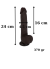 Censan Ultra Gerçekçi 24 Cm Brown Melez Kıkırdaklı Dildo