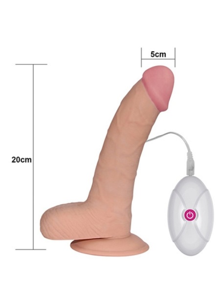 10 Farklı Titreşimli 22.5 Cm Realistik Dildo Vibratör