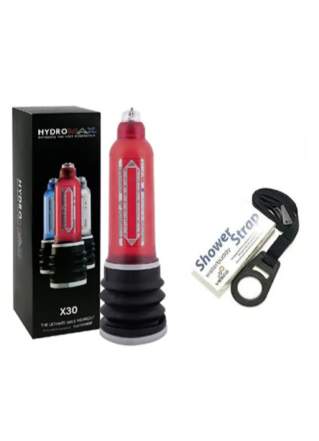 Hydromax X30 Sulu Penis Vakum Pompası Kırmızı
