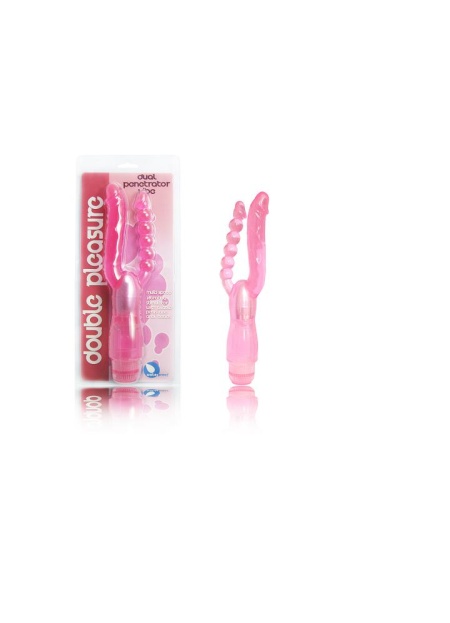 Dual Titreşimli Ikili Çatal Jel Vibratör Anal Vajinal Stimülatör