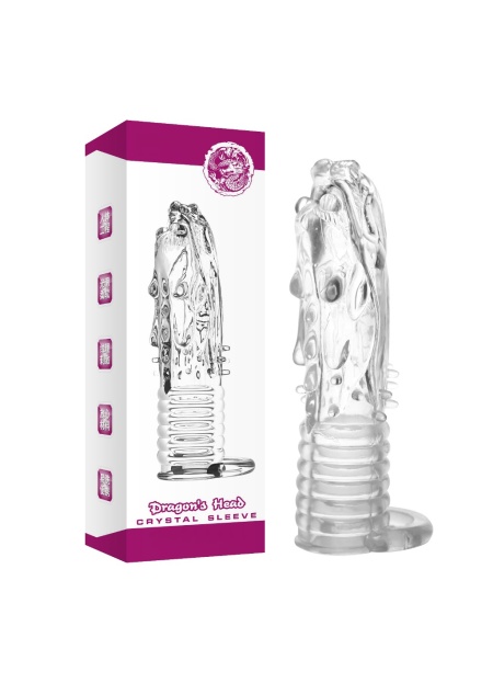 Klitoris Uyarıcı Dildo Silikon Penis Kılıfı Uzatmalı Şeffaf Kılıf