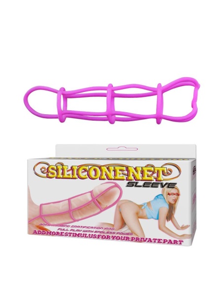 Net Sleeve Süper Kalite Silikon Penis Kılıfı Fantezi Penis Kafesi