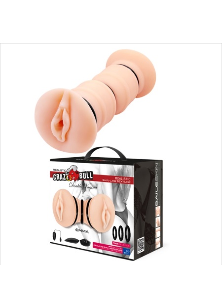 Büyük Boy 19 Cm Çift Taraflı Titreşimli Suni Vajina Mastürbatör