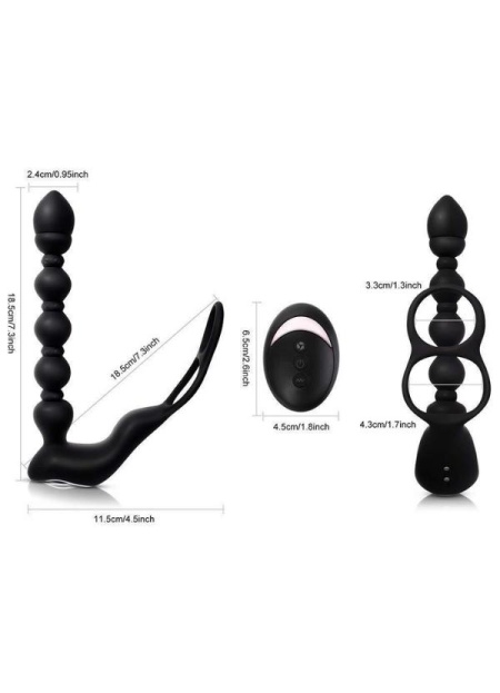 Isıtmalı Penis Halkalı Anal Prostat Vibratör