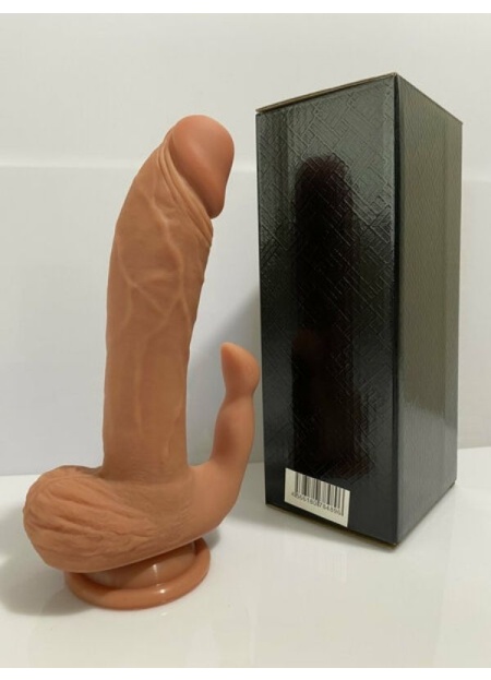Kılitoris Uyarımlı Çift Katmanlı Premium Dildo