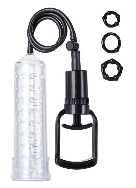 3 Halkalı Penis Pompası Tpe Transparan 23.5 Cm