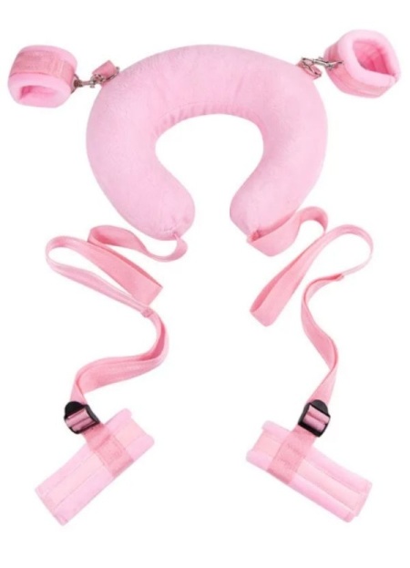 Yastıklı El Ayak Bağlama Seti Pembe