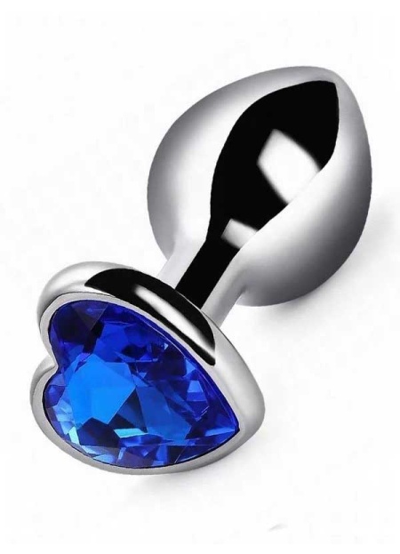 Gümüş Renkli Kalpli Çelik Anal Plug Büyük Boy
