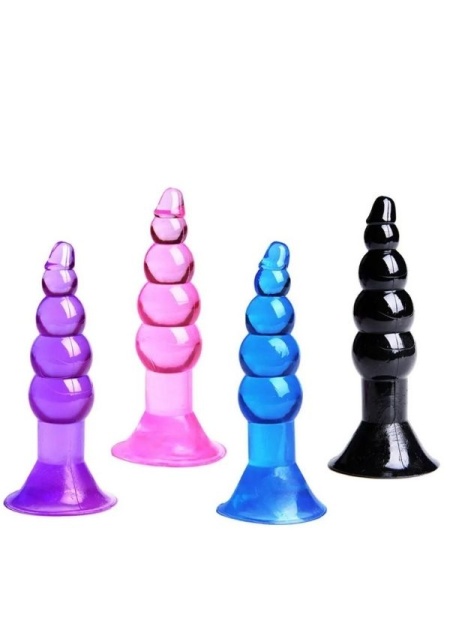 Boğumlu Anal Plug Karışık Renklerde 11 Cm