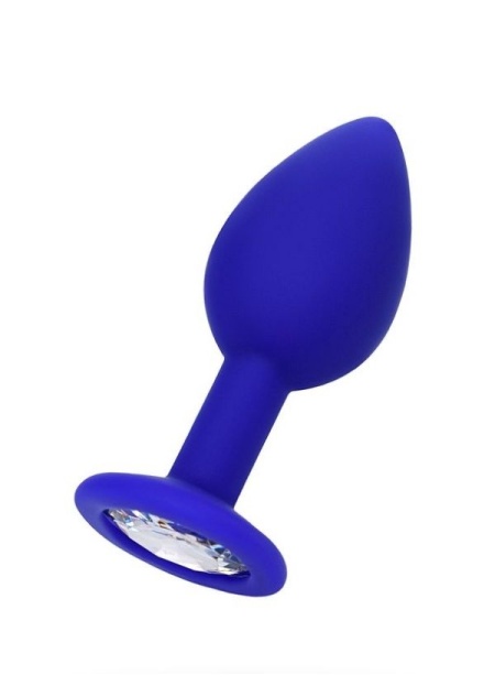 Brilliant Anal Plug Mavi Beyaz Kristalli 7 Cm 26 G