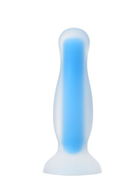 Glow Gece Parlayan Anal Plug Silikon Şeffaf 10 Cm