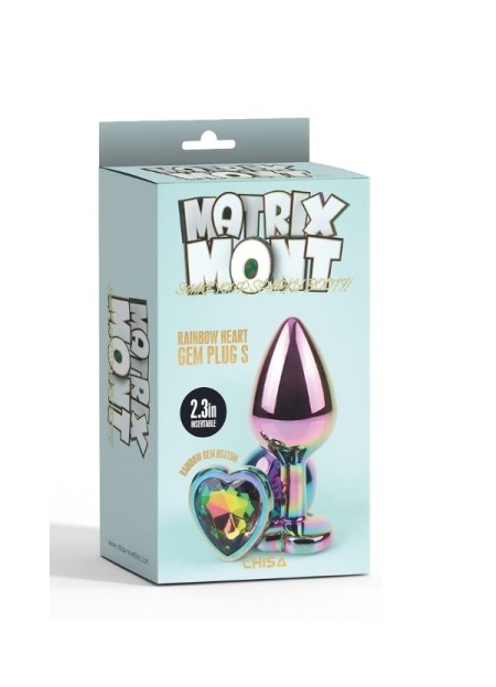 Rainbow Heart Gem Plug S