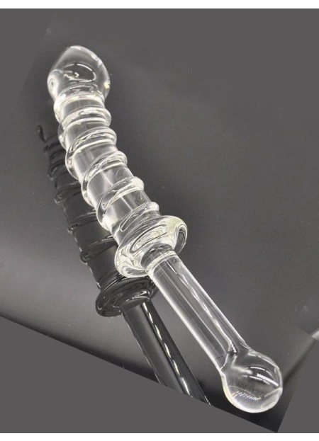 23 Cm Tırtıklı Cam Dildo